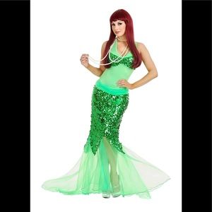 Charade’s Women's Green Sequin Mermaid Costume - NEW